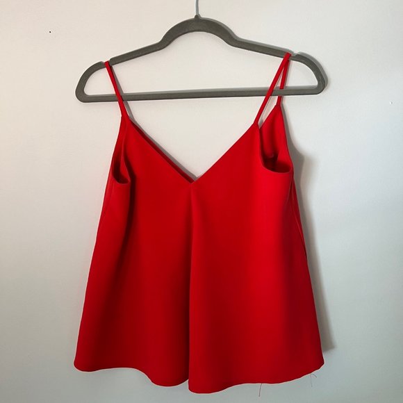 Amanda Uprichard Tops - 4TH OF JULY SALE Amanda Uprichard Bright Red V Neck Tank Size Small